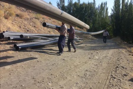 اجرای پروژه اصلاح خط انتقال آب روستای ابرو